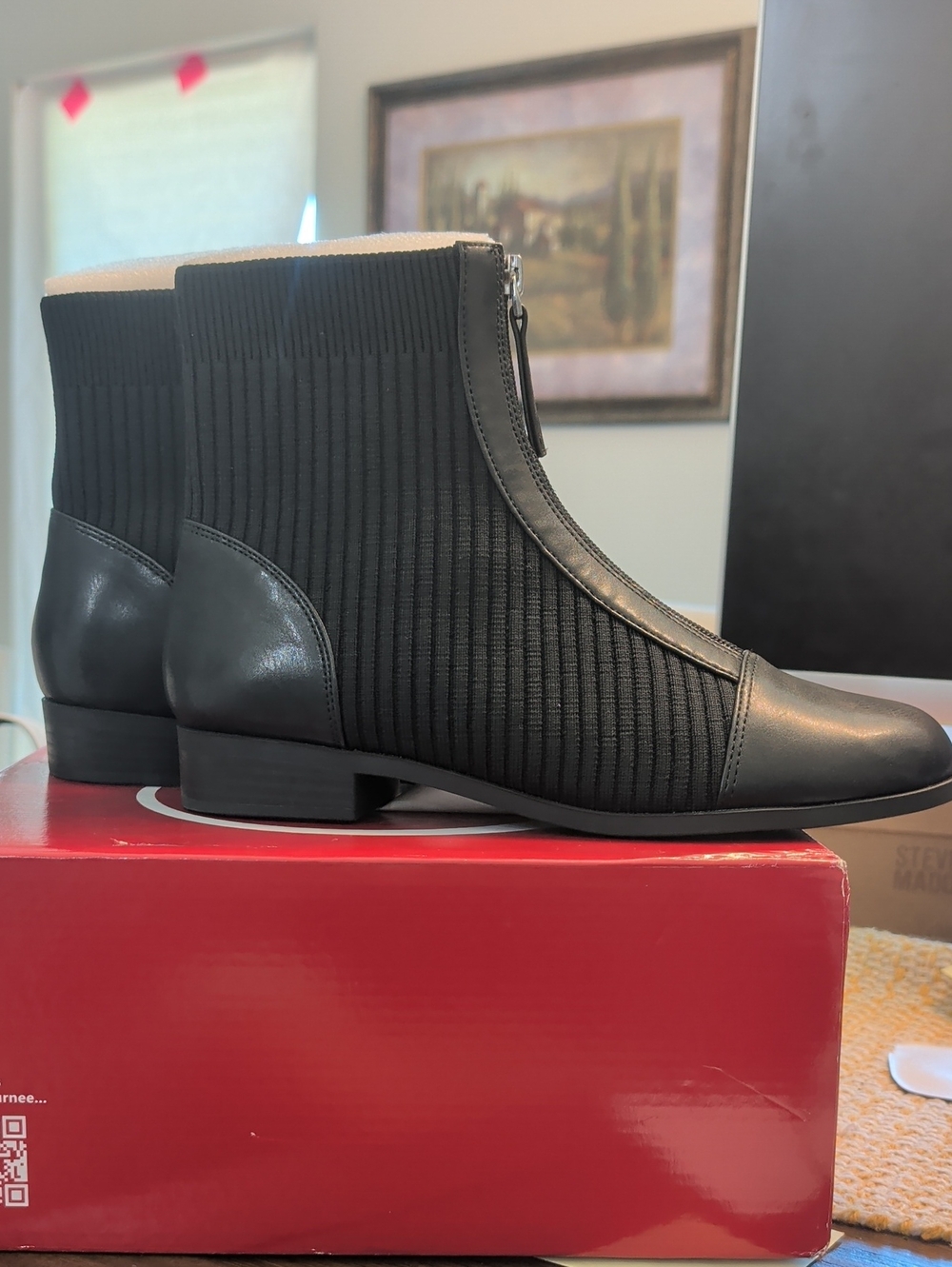 Journee Collection Black Women’s Front-Zip Ankle Boots - Classic Chic